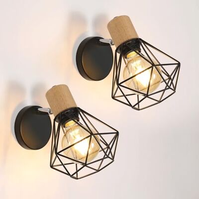 Comely Kinkiet Wewnętrzny 2 Sztuki, Czarny Vintage Lampa Ścienna, Regulowane Kinkiety Ścienne Wewnętrzne Metalowe I Drewniane Wewnętrzna Lampa Ścienna Do Salonu, Sypialni, Korytarza, Schodów, Kawiarni Comely Kinkiet Wewnętrzny 2 Sztuki, Czarny Vintage Lampa Ścienna, Regulowane Kinkiety Ścienne Wewnętrzne Metalowe I Drewniane Wewnętrzna Lampa Ścienna Do Salonu, Sypialni, Korytarza, Schodów, Kawiarni