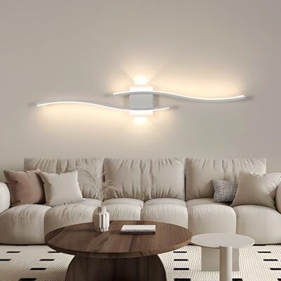 Comely Długi Wewnętrzny Kinkiet 89.5 cm, Biała Lampa Ścienna LED 27W 3000LM, Nowoczesny Wewnętrzny Kinkiet Design Do Sypialni Salonu Schodów Korytarza, Światło Neutralne 4500k Comely Długi Wewnętrzny Kinkiet 89.5 cm, Biała Lampa Ścienna LED 27W 3000LM, Nowoczesny Wewnętrzny Kinkiet Design Do Sypialni Salonu Schodów Korytarza, Światło Neutralne 4500k