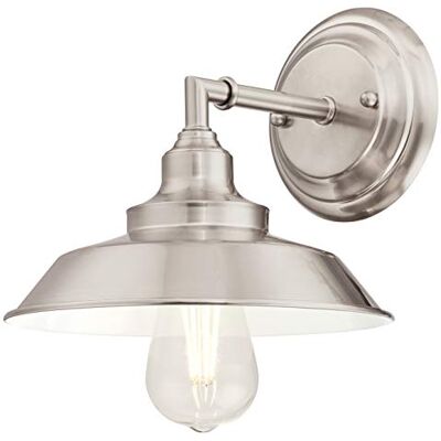 Westinghouse Oświetlenie 63543 Iron Hill One-Light Indoor Wall Fixture, wykończenie ze szczotkowanego niklu Westinghouse Oświetlenie 63543 Iron Hill One-Light Indoor Wall Fixture, wykończenie ze szczotkowanego niklu
