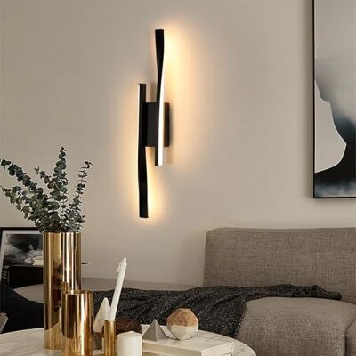 Comely Wewnętrzna Oprawa Ścienna LED, 16W 2500LM Minimalistyczny Design Nowoczesna Lampa Ścienna, Czarna Linia LED Oprawa Ścienna Do Sypialni, Salonu, Jadalni, Korytarza, Ciepła Biel 3000K Comely Wewnętrzna Oprawa Ścienna LED, 16W 2500LM Minimalistyczny Design Nowoczesna Lampa Ścienna, Czarna Linia LED Oprawa Ścienna Do Sypialni, Salonu, Jadalni, Korytarza, Ciepła Biel 3000K