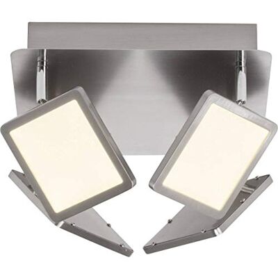 Brilliant Uranus reflektor sufitowy LED, 4-punktowy z możliwością ściemniania dzięki technologii EasyDim, obrotowy, żelazno/biały, 2000 lumenów, zintegrowany LED Brilliant Uranus reflektor sufitowy LED, 4-punktowy z możliwością ściemniania dzięki technologii EasyDim, obrotowy, żelazno/biały, 2000 lumenów, zintegrowany LED
