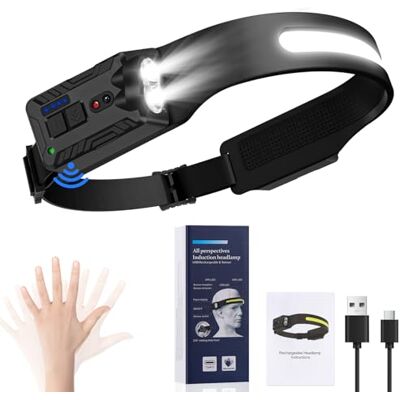 rechargeable head torch Oderra Ładowalna lampa czołowa, super lekka lampa czołowa, czujnik ruchu, 8 trybów oświetlenia, wskaźnik baterii, wodoodporny Ipx4, 12 godzin pracy na kempingu i w nagłych wypadkach, czarny, rechargeable head torch Oderra Ładowalna lampa czołowa, super lekka lampa czołowa, czujnik ruchu, 8 trybów oświetlenia, wskaźnik baterii, wodoodporny Ipx4, 12 godzin pracy na kempingu i w nagłych wypadkach, czarny,