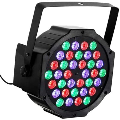 GC GLOBALCOMMERCE Reflektor Światła z 36 Led Różne Kolory RGB 36 Watt, Czujnik Dźwięku Zintegrowany z Kolorowymi Światłami na imprezy Dyskoteka Wydarzenia z Pilotem Zawiera GC GLOBALCOMMERCE Reflektor Światła z 36 Led Różne Kolory RGB 36 Watt, Czujnik Dźwięku Zintegrowany z Kolorowymi Światłami na imprezy Dyskoteka Wydarzenia z Pilotem Zawiera