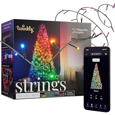 Girlanda świetlna Twinkly 60M RGB Dimmable - LED - Wewnątrz i na zewnątrz - Kompatybilna z Homekit, Google Girlanda świetlna Twinkly 60M RGB Dimmable - LED - Wewnątrz i na zewnątrz - Kompatybilna z Homekit, Google