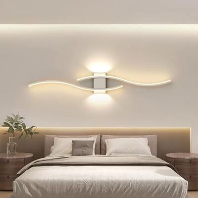 Comely 27W 3000LM Wewnętrzny Kinkiet LED, Biały Nowoczesny Kinkiet Ścienny, Wewnętrzna Oprawa Ścienna Ciepła Biel 3000K Do Sypialni, Salonu, Korytarza, Schodów Comely 27W 3000LM Wewnętrzny Kinkiet LED, Biały Nowoczesny Kinkiet Ścienny, Wewnętrzna Oprawa Ścienna Ciepła Biel 3000K Do Sypialni, Salonu, Korytarza, Schodów