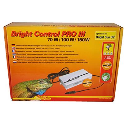 Lucky Reptile Bright Control PRO III – statecznik Multiwatowy do lamp metalohalogenkowych – statecznik elektroniczny do lamp Bright Sun – akcesoria do oświetlenia terrarium – 70/100/150 W Lucky Reptile Bright Control PRO III – statecznik Multiwatowy do lamp metalohalogenkowych – statecznik elektroniczny do lamp Bright Sun – akcesoria do oświetlenia terrarium – 70/100/150 W