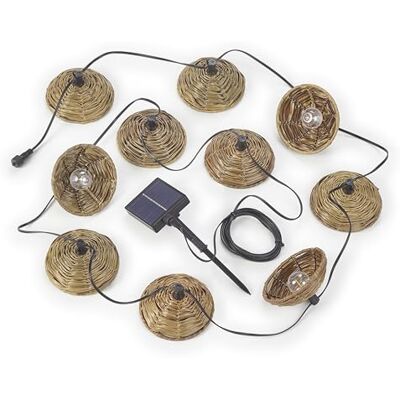 RL LIVE YOUR LIGHT Reality Leuchten LED Hybrid Solar zewnętrzny łańcuch świetlny Mood R74761932, tworzywo sztuczne, czarny, klosz z tworzywa sztucznego, brązowy, w zestawie 10 x 0,5 W LED, pilot RL LIVE YOUR LIGHT Reality Leuchten LED Hybrid Solar zewnętrzny łańcuch świetlny Mood R74761932, tworzywo sztuczne, czarny, klosz z tworzywa sztucznego, brązowy, w zestawie 10 x 0,5 W LED, pilot