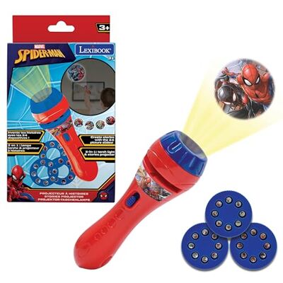 LEXIBOOK Spider-Man Projektor opowiadań, latarka i projektor, 3 dyski z 24 zdjęciami, twórz własne historie, LTC050SPLXB LEXIBOOK Spider-Man Projektor opowiadań, latarka i projektor, 3 dyski z 24 zdjęciami, twórz własne historie, LTC050SPLXB