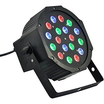 tempo di saldi Reflektor Rgb 18 W, 18 diod LED, różne kolory, czujnik dźwięku dyskoteka, kolorowe światło tempo di saldi Reflektor Rgb 18 W, 18 diod LED, różne kolory, czujnik dźwięku dyskoteka, kolorowe światło