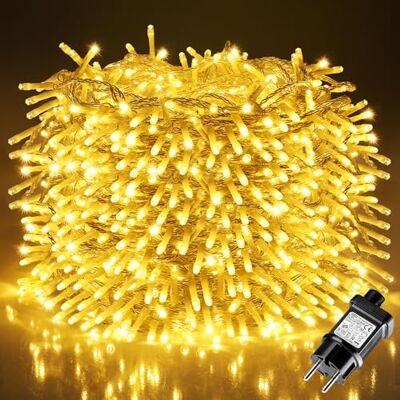 LEDYA Lightnum łańcuch świetlny na zewnątrz, 30 m, 300 diod LED, ciepła biel, z 8 trybami i funkcją pamięci, wodoszczelność IP44, na balkon, do ogrodu, na poręcz, Boże Narodzenie, do wewnątrz, na zewnątrz LEDYA Lightnum łańcuch świetlny na zewnątrz, 30 m, 300 diod LED, ciepła biel, z 8 trybami i funkcją pamięci, wodoszczelność IP44, na balkon, do ogrodu, na poręcz, Boże Narodzenie, do wewnątrz, na zewnątrz