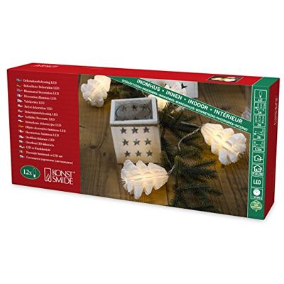 Konstsmide 3197-103 LED łańcuch świetlny "białe drzewka z papieru" / do wewnątrz (IP20) / transformator wewnętrzny 24 V / 12 diod w kolorze ciepłej bieli/przezroczysty kabel Konstsmide 3197-103 LED łańcuch świetlny "białe drzewka z papieru" / do wewnątrz (IP20) / transformator wewnętrzny 24 V / 12 diod w kolorze ciepłej bieli/przezroczysty kabel