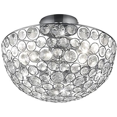 Reality Leuchten Lampa sufitowa, kamienie akrylowe przezroczyste, 2 x E14 maksymalnie 40 W, bez LM, średnica 32 cm R60382006 Reality Leuchten Lampa sufitowa, kamienie akrylowe przezroczyste, 2 x E14 maksymalnie 40 W, bez LM, średnica 32 cm R60382006