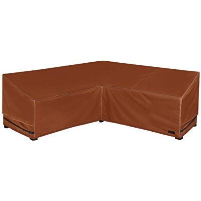 NettyPro Patio w kształcie litery V segmentowy zestaw wypoczynkowy pokrowiec wodoodporny (V-100 Lx100 Dx30 H) NettyPro Patio w kształcie litery V segmentowy zestaw wypoczynkowy pokrowiec wodoodporny (V-100 Lx100 Dx30 H)