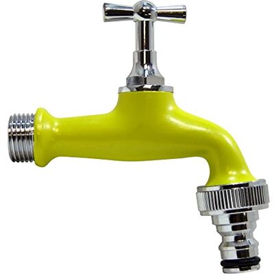 S&M 590245 COLORTAPS Ściemniany kran ogrodowy ½" zielony pistacjowy z automatycznym gniazdem do węża S&M 590245 COLORTAPS Ściemniany kran ogrodowy ½" zielony pistacjowy z automatycznym gniazdem do węża
