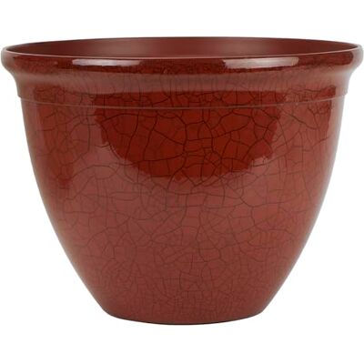 The HC Companies Doniczka, żywica, chili Red Crackle, L The HC Companies Doniczka, żywica, chili Red Crackle, L