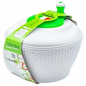 Zanetti , Wirówka do sałatek, 4 l, sokowirówka Scola do sałatek, kolor biały i zielony, idealnie suszy, wyprodukowano we Włoszech Zanetti , Wirówka do sałatek, 4 l, sokowirówka Scola do sałatek, kolor biały i zielony, idealnie suszy, wyprodukowano we Włoszech
