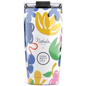 Cool Bottles Termos do kawy, kubek termiczny ze stali nierdzewnej, kubek do kawy 10 godzin zimne i gorące napoje 5 godzin Hermetyczna pokrywka, bez BPA Kwiatowy szaleństwo, 550 ml Cool Bottles Termos do kawy, kubek termiczny ze stali nierdzewnej, kubek do kawy 10 godzin zimne i gorące napoje 5 godzin Hermetyczna pokrywka, bez BPA Kwiatowy szaleństwo, 550 ml
