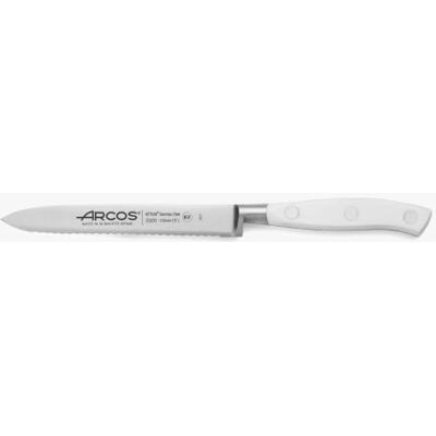 Arcos Seria Riviera Blanc – nóż do pomidorów – ostrze z kutej stali nierdzewnej nitrom 130 mm – uchwyt ręczny polioksymetylen (POM) kolor biały Arcos Seria Riviera Blanc – nóż do pomidorów – ostrze z kutej stali nierdzewnej nitrom 130 mm – uchwyt ręczny polioksymetylen (POM) kolor biały