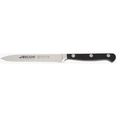 Arcos seria 255600 Clasica-nóż pomidorowy ostrze nitrm kute stal nierdzewna 130 mm (5,12 cala) uchwyt polioksymetylen (pom) czarny kolor, 18/8 Arcos seria 255600 Clasica-nóż pomidorowy ostrze nitrm kute stal nierdzewna 130 mm (5,12 cala) uchwyt polioksymetylen (pom) czarny kolor, 18/8