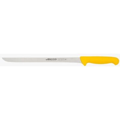 Arcos 293900 seria 2900 szynka do krojenia nóż ostrze nitrm 280 mm (11 cali) uchwyt polipropylenowy żółty kolor, stal nierdzewna 18/8 Arcos 293900 seria 2900 szynka do krojenia nóż ostrze nitrm 280 mm (11 cali) uchwyt polipropylenowy żółty kolor, stal nierdzewna 18/8