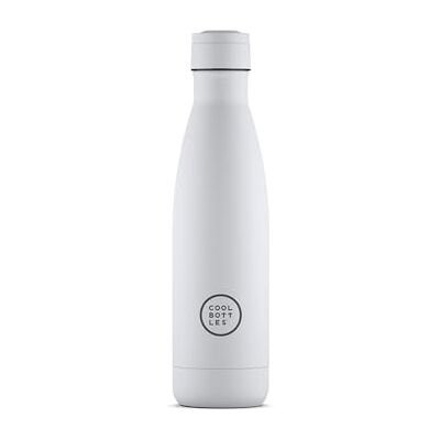 Cool Bottles Stainless Steel Water Bottle 500 ml Mono White 26,5 x 7 cm szczelna butelka termiczna zimne napoje 36 godzin i gorące napoje 18 godzin technologia Triple-Cool BPA Free Cool Bottles Stainless Steel Water Bottle 500 ml Mono White 26,5 x 7 cm szczelna butelka termiczna zimne napoje 36 godzin i gorące napoje 18 godzin technologia Triple-Cool BPA Free