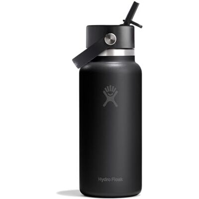 Hydro Flask Szeroka elastyczna słomka, 946 ml, butelka ze stali nierdzewnej, szczelna słomka, nadaje się do mycia w zmywarce, izolowana na zimno przez 24 godziny, szeroki otwór, przyjazny dla kostek Hydro Flask Szeroka elastyczna słomka, 946 ml, butelka ze stali nierdzewnej, szczelna słomka, nadaje się do mycia w zmywarce, izolowana na zimno przez 24 godziny, szeroki otwór, przyjazny dla kostek