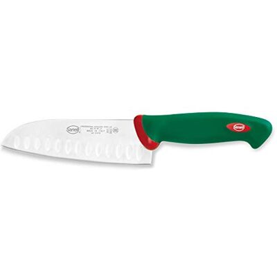 Sanelli Premana Professional nóż Santoku, olejowany, stal nierdzewna, zielony/czerwony, ostrze 16 cm Sanelli Premana Professional nóż Santoku, olejowany, stal nierdzewna, zielony/czerwony, ostrze 16 cm
