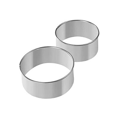Zenker Fackelmann Foremki do wycinania ciasta, zestaw 2 metalowych wielokolorowych, 8 i 9 cm, wysokość 5 cm Zenker Fackelmann Foremki do wycinania ciasta, zestaw 2 metalowych wielokolorowych, 8 i 9 cm, wysokość 5 cm