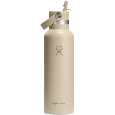 Hydro Flask Standardowa butelka ze słomką 621 ml – stal nierdzewna, szczelna, kompatybilna z uchwytem na kubek – izolowana na zimno 24 godziny – owsiana Hydro Flask Standardowa butelka ze słomką 621 ml – stal nierdzewna, szczelna, kompatybilna z uchwytem na kubek – izolowana na zimno 24 godziny – owsiana