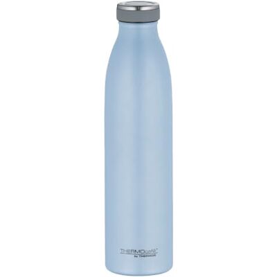 Thermos TC BOTTLE pastelowy niebieski matowy 0,75 l, termos ze stali nierdzewnej, odporny na działanie kwasów węglowych, 12 h gorąco, 24 h zimny, szczelny, do szkoły, na podróż i do Thermos TC BOTTLE pastelowy niebieski matowy 0,75 l, termos ze stali nierdzewnej, odporny na działanie kwasów węglowych, 12 h gorąco, 24 h zimny, szczelny, do szkoły, na podróż i do
