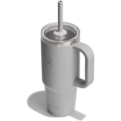 Hydro Flask Kubek podróżny 710 ml z przezroczystą pokrywką ze słomki – stal nierdzewna – izolacja próżniowa z podwójną ścianką – odporny na zachlapanie – brzozowy Hydro Flask Kubek podróżny 710 ml z przezroczystą pokrywką ze słomki – stal nierdzewna – izolacja próżniowa z podwójną ścianką – odporny na zachlapanie – brzozowy