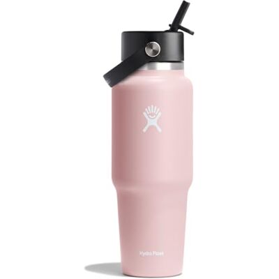 Hydro Flask Szeroka butelka podróżna ze słomką flex 946 ml (32 OZ) – izolowana butelka na wodę ze stali nierdzewnej z izolacją TempShield, szczelna, elastyczna słomka, bez BPA, pasuje do większości Hydro Flask Szeroka butelka podróżna ze słomką flex 946 ml (32 OZ) – izolowana butelka na wodę ze stali nierdzewnej z izolacją TempShield, szczelna, elastyczna słomka, bez BPA, pasuje do większości