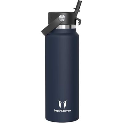 Super Sparrow Butelka Termiczna na Wodę 1.2L Butelka Nierdzewny Słomką Nieprzeciekająca Bidon, Bez BPA, Zmywarkodporna, SwivelSip, Sport, na Wędrówki Super Sparrow Butelka Termiczna na Wodę 1.2L Butelka Nierdzewny Słomką Nieprzeciekająca Bidon, Bez BPA, Zmywarkodporna, SwivelSip, Sport, na Wędrówki