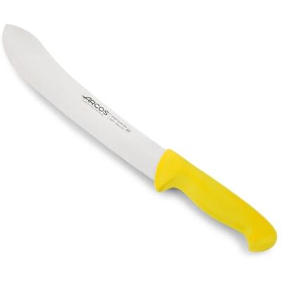 Arcos 292700 seria 2900-rzeźnik stek nóż ostrze nitrm 250 mm (9,84 cala) uchwyt polipropylenowy żółty kolor, 18/8 stal nierdzewna Arcos 292700 seria 2900-rzeźnik stek nóż ostrze nitrm 250 mm (9,84 cala) uchwyt polipropylenowy żółty kolor, 18/8 stal nierdzewna