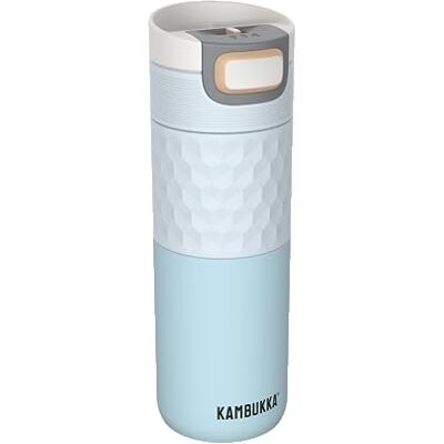 Kambukka Etna Grip 500 ml kubek termiczny Breezy Blue – szczelny, stal nierdzewna 18/8, nakrętka 3-w-1 Snapclean, ciepło 9 h/zimno 18 h Kambukka Etna Grip 500 ml kubek termiczny Breezy Blue – szczelny, stal nierdzewna 18/8, nakrętka 3-w-1 Snapclean, ciepło 9 h/zimno 18 h