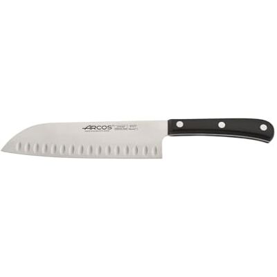 Arcos Europa – nóż Santoku – stal szlachetna nitrum 180 mm – uchwyt POM kolor czarny Arcos Europa – nóż Santoku – stal szlachetna nitrum 180 mm – uchwyt POM kolor czarny