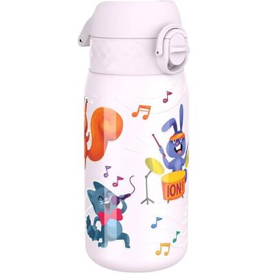 I8SS400PVABAND ION8 Butelka na Wodę dla Dzieci ze Lekki Stali, 400 ml/13 oz, Nieocieplany, Szczelna, Łatwa do Otwarcia, Bezpieczny Zamek, Można Myć w Zmywarce, Składany Uchwyt, Łatwa w Czyszczeniu, Zwierzęca Kapela I8SS400PVABAND ION8 Butelka na Wodę dla Dzieci ze Lekki Stali, 400 ml/13 oz, Nieocieplany, Szczelna, Łatwa do Otwarcia, Bezpieczny Zamek, Można Myć w Zmywarce, Składany Uchwyt, Łatwa w Czyszczeniu, Zwierzęca Kapela