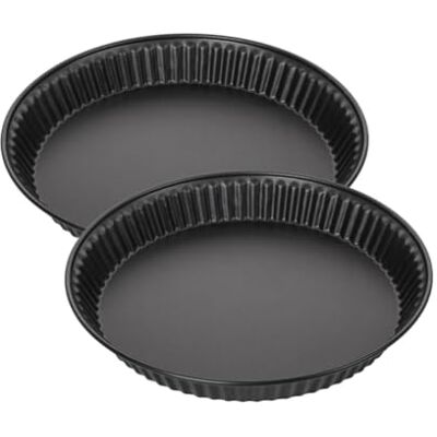 Zenker 9915150 Zestaw 2 foremek do quiche lorraine, forma do ciasta, forma do ciasta 28 cm, forma do quiche, stal, czarna, 28 x 4 cm Zenker 9915150 Zestaw 2 foremek do quiche lorraine, forma do ciasta, forma do ciasta 28 cm, forma do quiche, stal, czarna, 28 x 4 cm