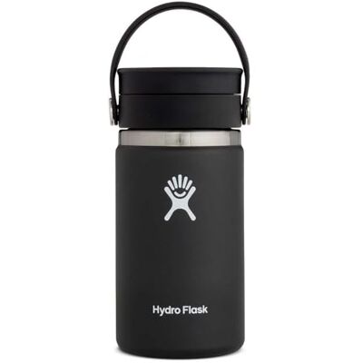 Hydro Flask – Podróżny kubek na kawę 354 ml (12 oz) – Izolowany próżniowo kubek podróżny ze stali nierdzewnej ze szczelną zakrętką Flex Sip – Bez BPA – Szeroki gwint – Kolor Black Hydro Flask – Podróżny kubek na kawę 354 ml (12 oz) – Izolowany próżniowo kubek podróżny ze stali nierdzewnej ze szczelną zakrętką Flex Sip – Bez BPA – Szeroki gwint – Kolor Black