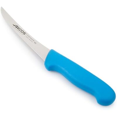 Arcos Nóż do odkostniania 15 cm Nitrum ze stali nierdzewnej i ostrze 140 mm, profesjonalny nóż rzeźniczy do krojenia kości z mięsa, ergonomiczny uchwyt polipropylenowy. Seria 2900. Kolor niebieski. Arcos Nóż do odkostniania 15 cm Nitrum ze stali nierdzewnej i ostrze 140 mm, profesjonalny nóż rzeźniczy do krojenia kości z mięsa, ergonomiczny uchwyt polipropylenowy. Seria 2900. Kolor niebieski.