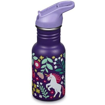 Klean Kanteen 1011206 butelka na napoje rowerowe Classic Narrow (Flip Sport) z zamknięciem ze stali nierdzewnej w kolorze fioletowym o pojemności 355 ml Klean Kanteen 1011206 butelka na napoje rowerowe Classic Narrow (Flip Sport) z zamknięciem ze stali nierdzewnej w kolorze fioletowym o pojemności 355 ml