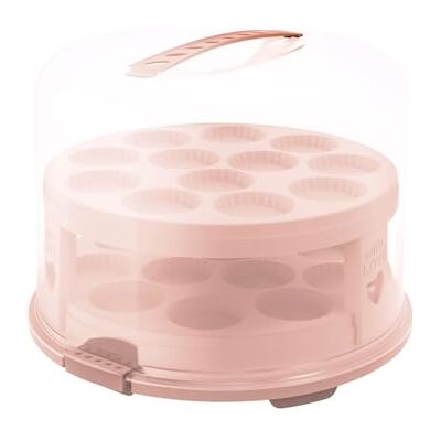 Rotho Fresh Dzwonek na tort, wysoki z tacami, tworzywo sztuczne (PP), nie zawiera BPA, różowy, (35,5 x 34,5 x 26,0 cm) Rotho Fresh Dzwonek na tort, wysoki z tacami, tworzywo sztuczne (PP), nie zawiera BPA, różowy, (35,5 x 34,5 x 26,0 cm)