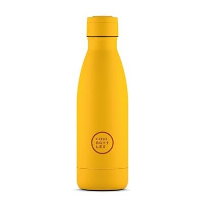 Cool Bottles Stainless Steel Water Bottle 350 ml Vivid Yellow 23,5 x 7 cm szczelna butelka termiczna zimne napoje 36 godzin i gorące 18 godzin technologia Triple-Cool BPA Free Cool Bottles Stainless Steel Water Bottle 350 ml Vivid Yellow 23,5 x 7 cm szczelna butelka termiczna zimne napoje 36 godzin i gorące 18 godzin technologia Triple-Cool BPA Free