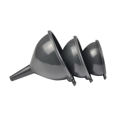 Homéa , zestaw 3 plastikowych lejków D10Cm / D12Cm / D14Cm antracytowy Homéa , zestaw 3 plastikowych lejków D10Cm / D12Cm / D14Cm antracytowy