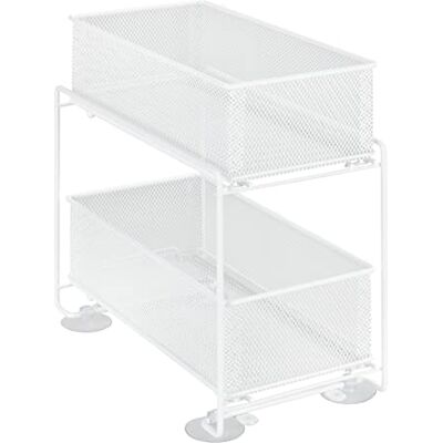 Wenko Regał z szufladami Gioma biały, z metalu malowanego proszkowo, 35 x 33 x 18 cm; Biały Wenko Regał z szufladami Gioma biały, z metalu malowanego proszkowo, 35 x 33 x 18 cm; Biały