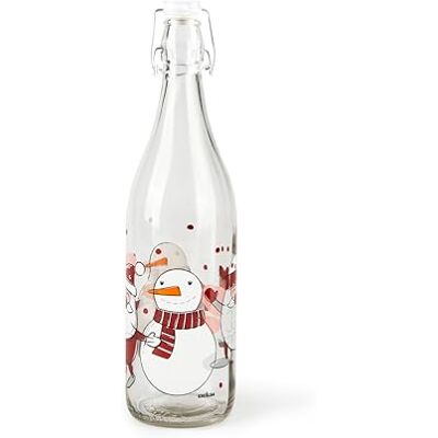 Excelsa Snowman szklana butelka, pojemność 1 l., wysokość 32,5 Cm. Excelsa Snowman szklana butelka, pojemność 1 l., wysokość 32,5 Cm.