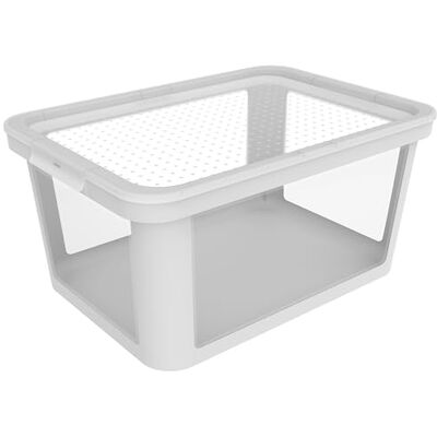 Rotho Albris Pojemnik na przechowywanie - 45L, Biały, z pokrywą Rotho Albris Pojemnik na przechowywanie - 45L, Biały, z pokrywą