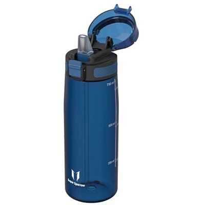 Super Sparrow Butelka na Wodę Tritanu Bidon ze Słomką Sportowy Butelka 750ml Super Sparrow Butelka na Wodę Tritanu Bidon ze Słomką Sportowy Butelka 750ml