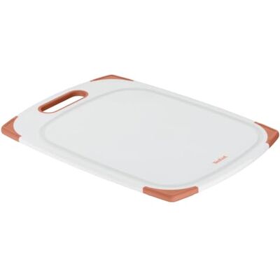 Tefal Plastikowa deska do krojenia, antypoślizgowa do mycia w zmywarce, wytrzymała, rączka, rowek na sok, Fresh Kitchen K2084004 Tefal Plastikowa deska do krojenia, antypoślizgowa do mycia w zmywarce, wytrzymała, rączka, rowek na sok, Fresh Kitchen K2084004