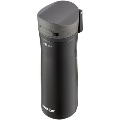 0840276163647 Contigo Jackson Chill izolowana próżniowo butelka na wodę, duża butelka na napoje ze stali nierdzewnej o pojemności 590 ml, bez BPA, bezpieczna pokrywka zapewnia szczelną podróż, utrzymuje zimno przez 0840276163647 Contigo Jackson Chill izolowana próżniowo butelka na wodę, duża butelka na napoje ze stali nierdzewnej o pojemności 590 ml, bez BPA, bezpieczna pokrywka zapewnia szczelną podróż, utrzymuje zimno przez